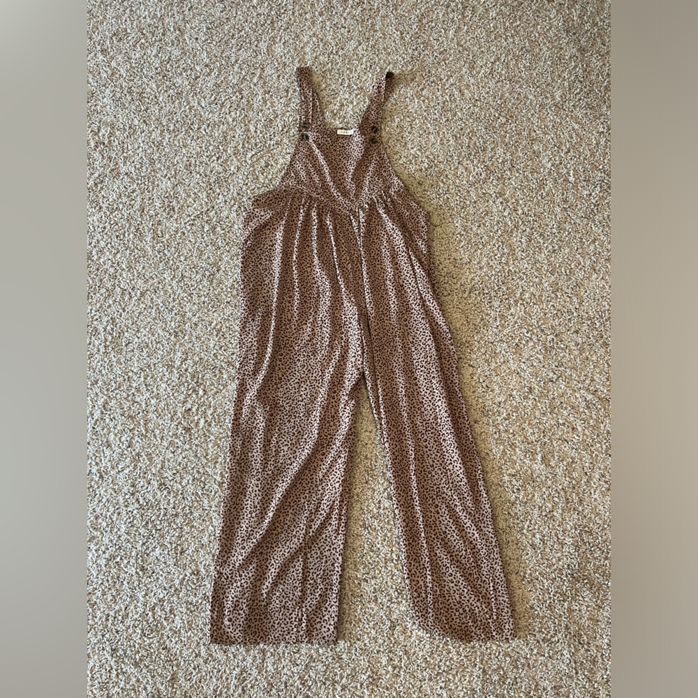 Animal Print Overall Jumpsuit